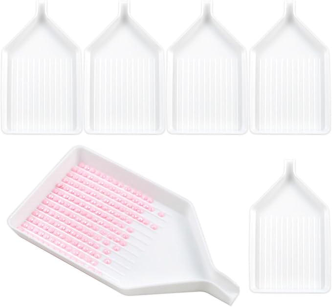 6 PCS Plastic Diamond Painting Bead Sorting Trays – Durable Craft Accessories for DIY Diamond Art, Nail Art & Phone Decoration