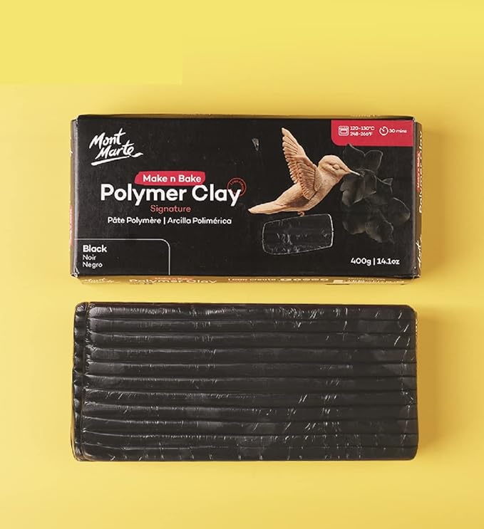 Mont Marte Make n Bake Polymer Clay 400g - Black