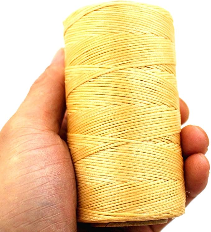284Yards Leather Sewing Thread Waxed, Waxed Polyester Cord, Wax String | Waxed Thread for Bookbinding, Upholstery Thread Heavy Duty, Wax String for Leather Craft DIY/Bookbinding/Shoe Repairing