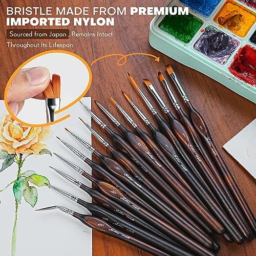 Golden Maple Miniature Paint Brushes Drybrush - Model Paint Brush Set
