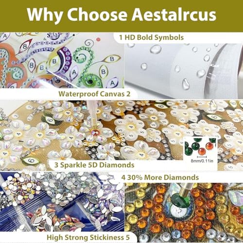 Flowers Diamond Art Kits for Adults Special Shape Diamond Painting
