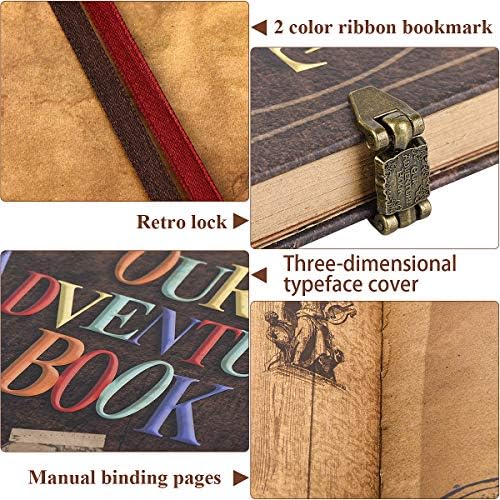 Our Adventure Book Vintage Scrapbook Journal | Travel memory album for couples, wedding gifts, photos, tickets, notes and DIY keepsakes