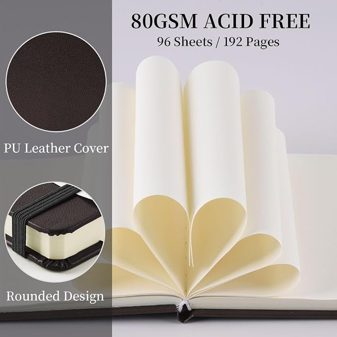 5x5 Pocket Sketch Book,80gsm Hardcover Art Sketchbook for Drawing Journal