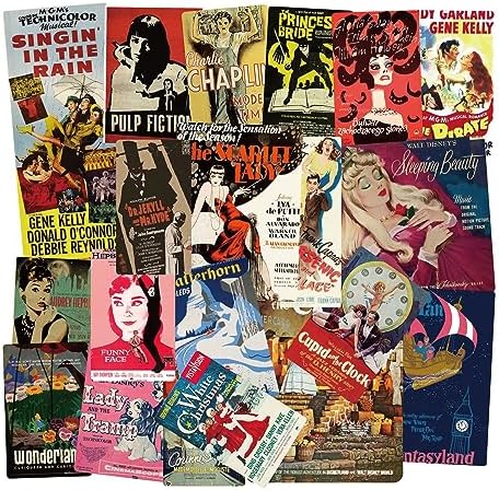 100 pcs Vintage Posters Nostalgic Vinyl Skateboard Cool Retro Stickers no Repeat Notebook Guitar Trolley case Waterproof car Graffiti Stickers