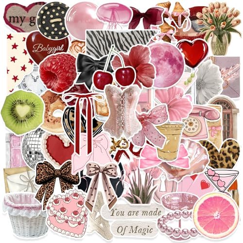 100PCS Vintage Aesthetic Stickers,Waterproof Vinyl Stickers for Water Bottles Laptop Scrapbook