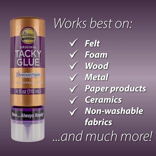 Craft County,All Purpose Tacky Glue – Dries Clear– 4 OZ – 3 Pack,White