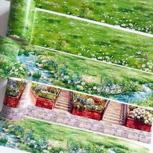 PET Tape Stickers for Journaling Supplies, Plant Stickers for Scrapbooking