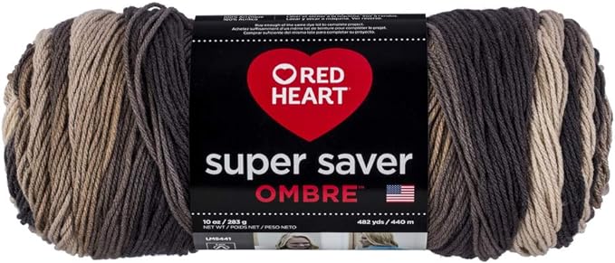 Red Heart E305.4923 Ombre Yarn, Hickory