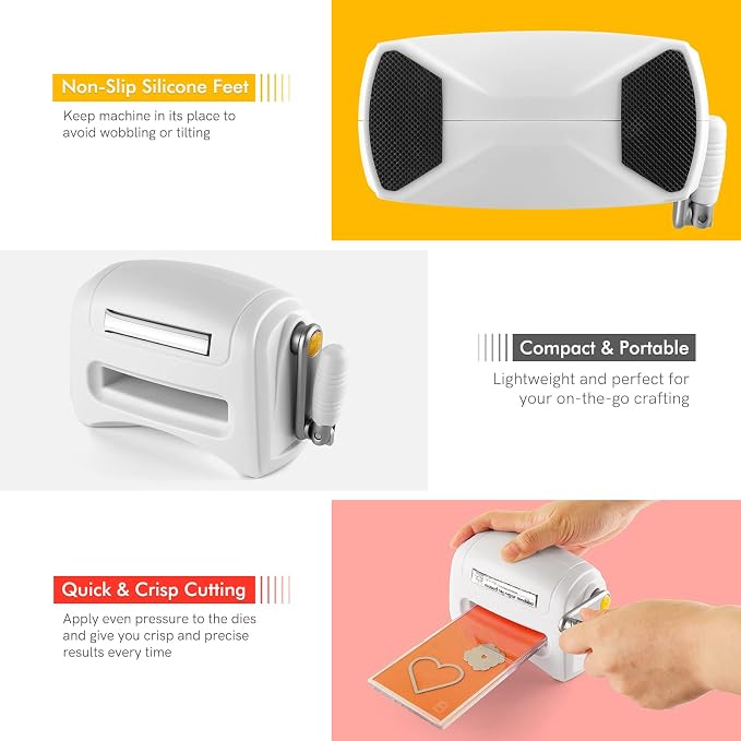 Mini Portable Die Cutting Machine for Crafting,DIY Die Cuting Embossing Machine Paper Card Craft Scrapbooking Dies Manual Machine Cutter Arts Projects Crafat Scrapbooking Supplies Scrapbooking Tool