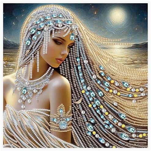 AiYuanzsh 5D Special Shaped Diamond Painting Kit - Beautiful Goddess Queen Design, Unique Crystal Rhinestone Diamond Art Set for Beginners and Adults, Perfect for Home Wall Decor and Holiday Gifts
