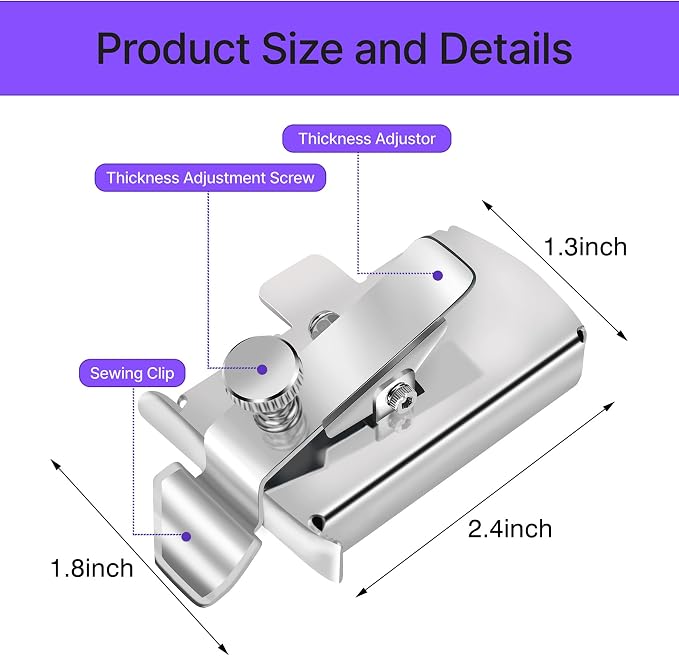 Magnetic Seam Guide for Sewing Machine,Guide Sewing Presser Foot,Seam Gauge Ruler,Universal Sewing Quilting Accessories Supplies Tools,WENICE,1 Pack