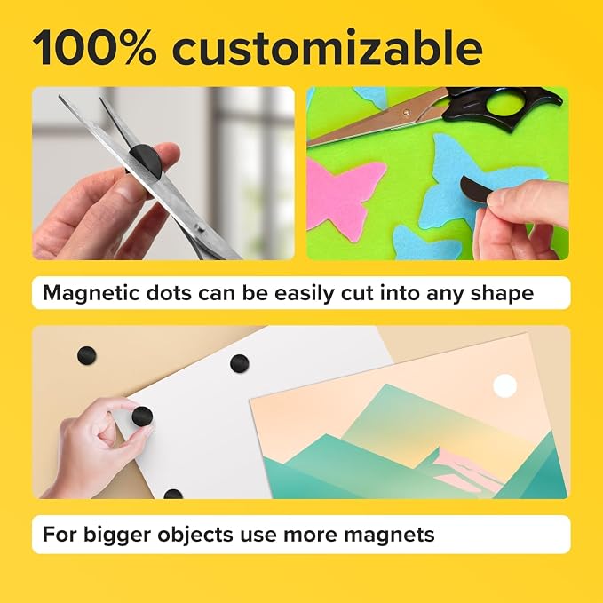 Sticky Flexible Adhesive Magnets for Crafts, 0.8"x0.08" (20x2mm), 350 pcs