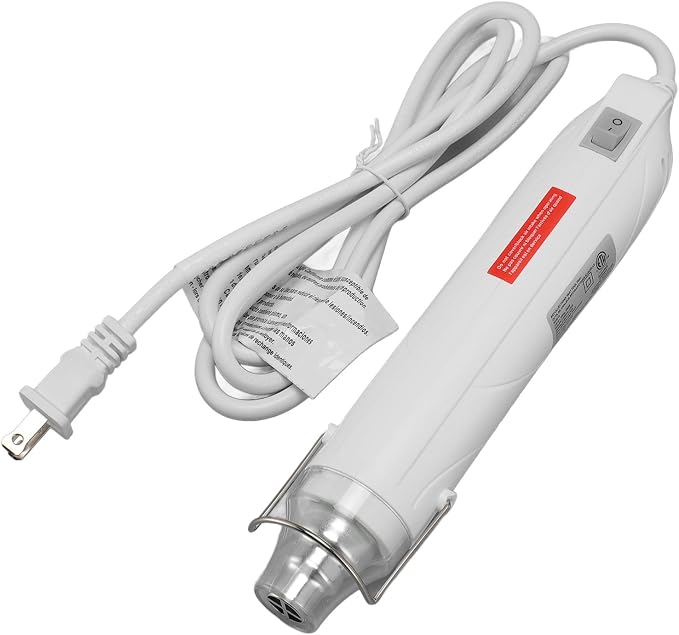 Heat Gun Dual Temperature Professional Heat Tool Mini Handheld Heat Air Gun With 5.7ft Long Cable, Embossing Shrink Packaging Paint Crafts Electronics for Polymer Clay DIY