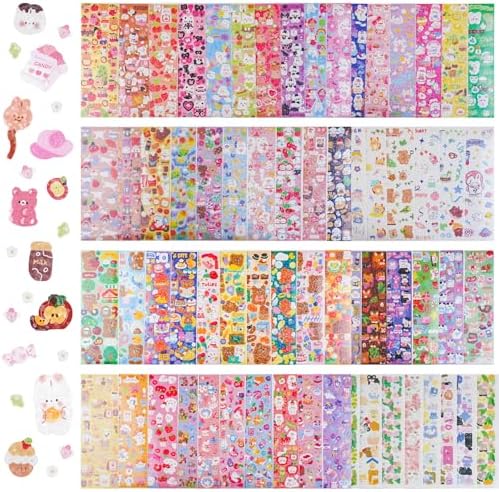 110 Sheets Korean Sticker Kpop Deco Stickers Photocard Kpop Sticker Butterfly Ribbon Heart Cute Stickers for Photocards Binder Arts Crafts Scrapbooking Journaling