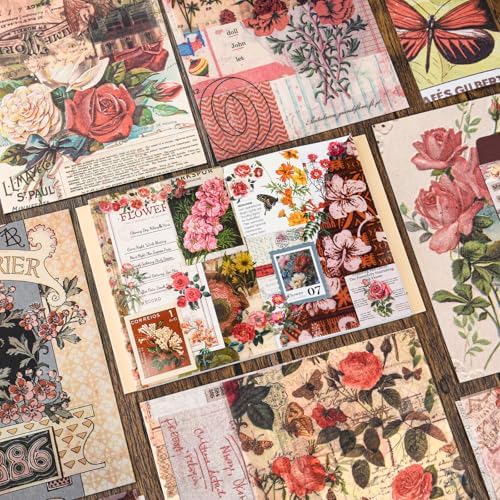 Scrapbook Supplies Kit, Cottagecore Aesthetic Junk Journal Scrapbook Kit