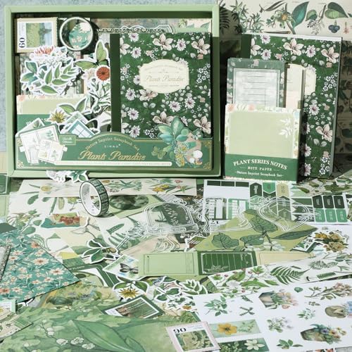 miikoul Vintage Scrapbooking Supplies Kit for Teen Girl Kid Women Diy Gift