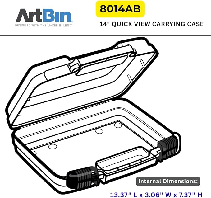 ArtBin 14-Inch Quick View Lockable Carrying Case, Clear