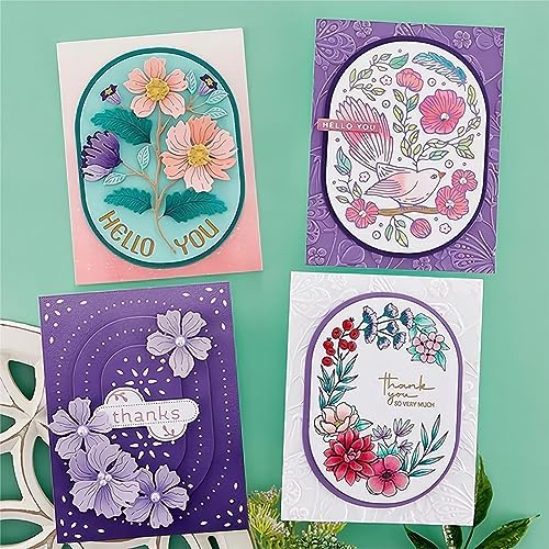 Oval Border Die Cuts for Card Making,Metal Cutting Dies Embossing Paper Dies for Scrapbooking DIY Album Card Making Supplies