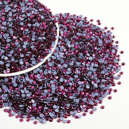 Beadsland Hotfix Rhinestones Bulk, Fuchsia, SS16, 14400pcs