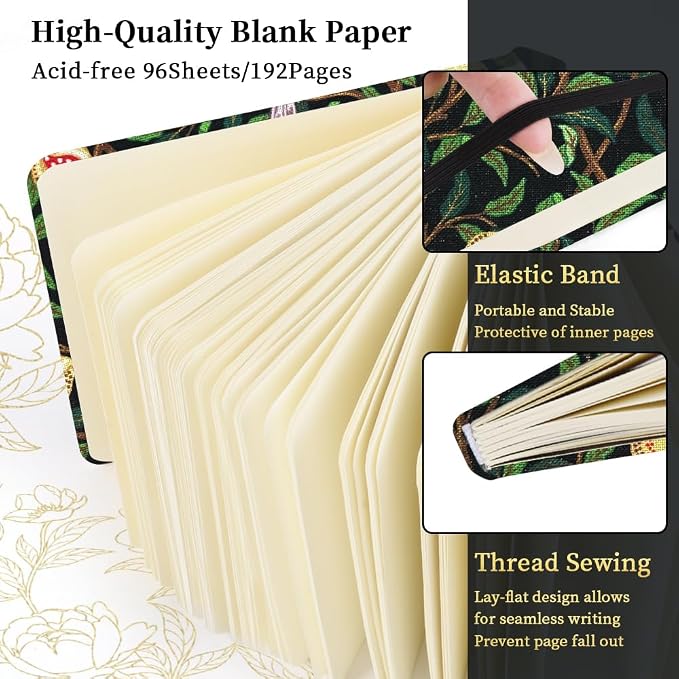 4.8" Pocket Sketch Book,80gsm Hardcover Art Sketchbook for Drawing Journal