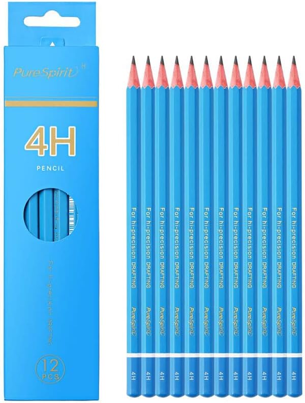 Sketch Pencils for Drawing 4H, 12pcs Professional Art Drawing Pencils for Shading, Sketching & Doodling | Graphite Pencil for Artists & Beginners
