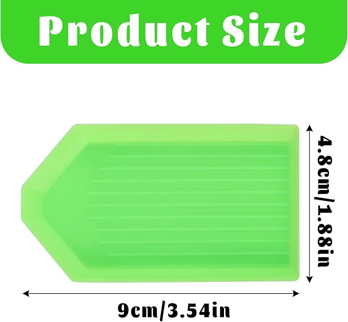 20 Pack Green Diamond Painting Trays – Diamond Art Tool Accessories for 5D DIY Diamond Painting Kits