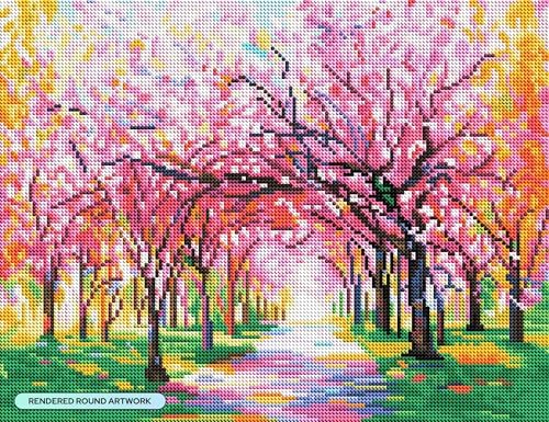 DIAMOND ART CLUB Cherry Blossom Trees Diamond Art Kits for Adults