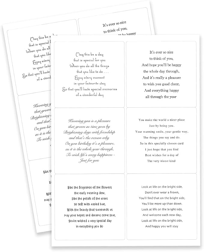 Katy Sue Designs Wonderful Days Peelables Stickers for Card Making. 48 Peelable Verses & Sentiments/Peel Offs for Card Making Supplies, Card Making Accessories, & Card Making Embellishments