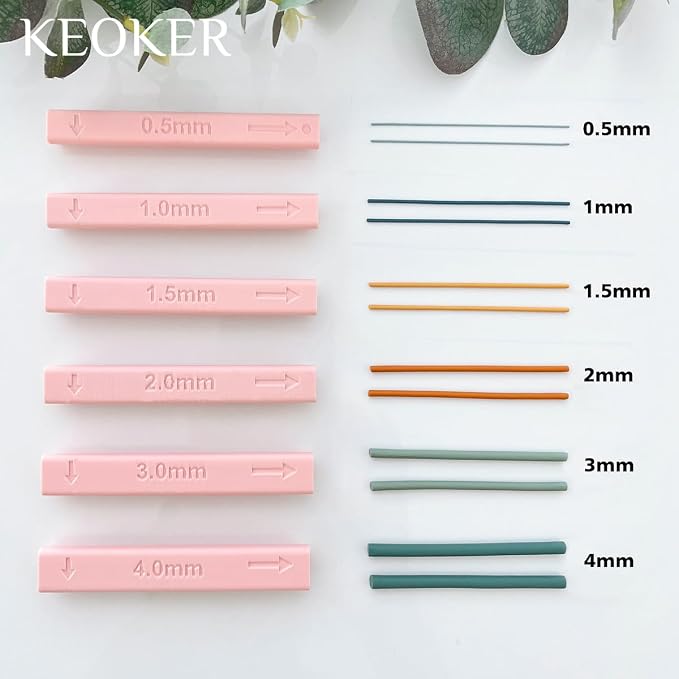 Keoker Clay Tube Hoop Roller Guide, Clay Rolling Strip Shape Maker, Polymer Clay Snake Maker, Polymer Clay Earring Tools