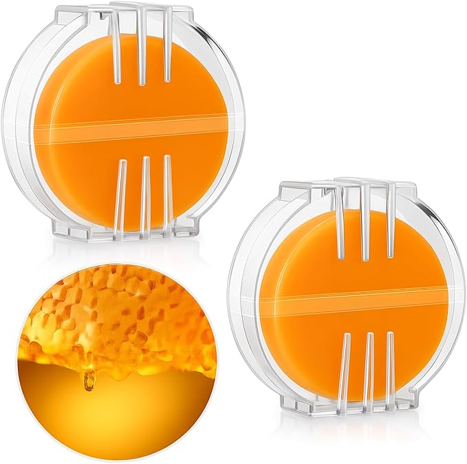 Maitys 2 Pcs Thread Wax Beeswax for Hand Sewing,Deep Yellow, Clear Case | Conditioner for Embroidery Quilting, Strengthens Sewing Line Reduces Fraying, Clear Case Storage, Natural Beeswax Formula
