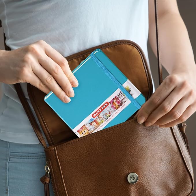 5x5 Pocket Sketch Book,80gsm Hardcover Art Sketchbook for Drawing Journal