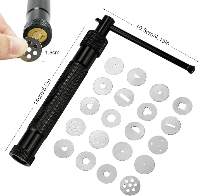 CZWESTC Stainless Steel Clay Extruder with 20 Pattern Discs