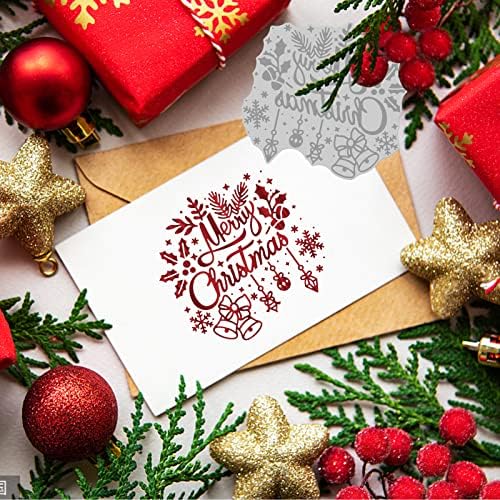 ORIGACH 2 PCS Merry Christmas Hot Foil Plate for Card Making DIY Scrapbooking Paper Decor Embossing Foil Handmade Craft
