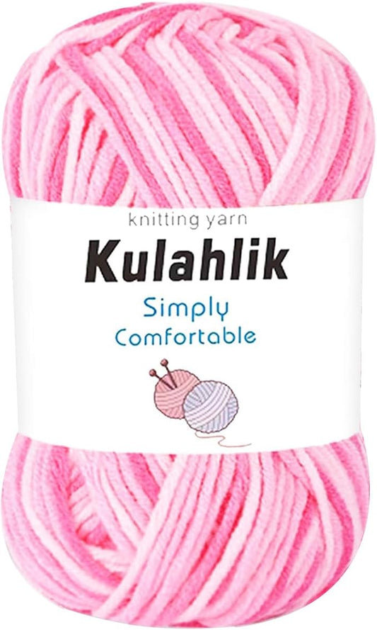50g(1x50g) Acrylic Yarn for Crocheting and Knitting, Colorful Gradient Yarn Thread, 1 Rolls Skeins, Multicolor Hilo Acrílico, Perfect for DIY Crafts Project