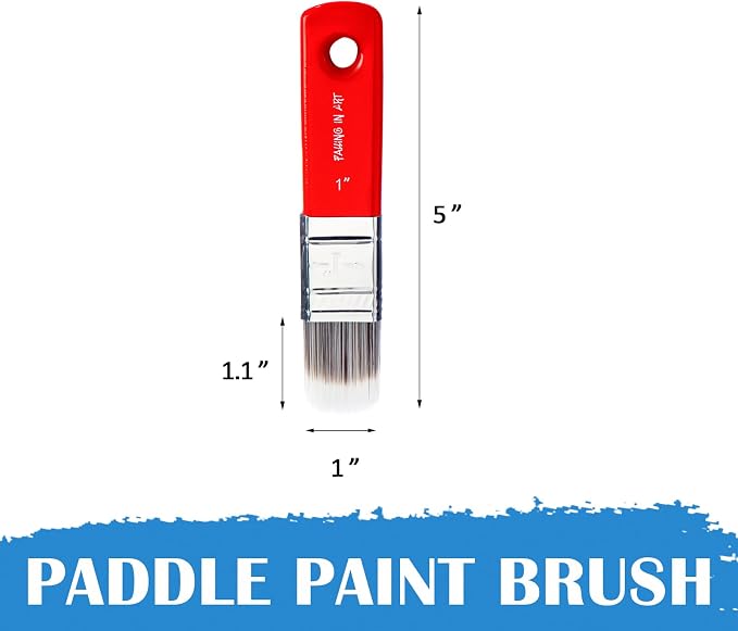 Falling in Art 1 Inch Filbert Paddle Paint Brush | Scale Brush, Blending Paint Brush for Oil and Acrylic Paints