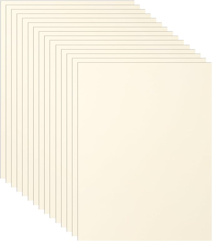 Guakicae 100 Sheets Cream Cardstock 8.5 x 11 Off White Paper 75lb