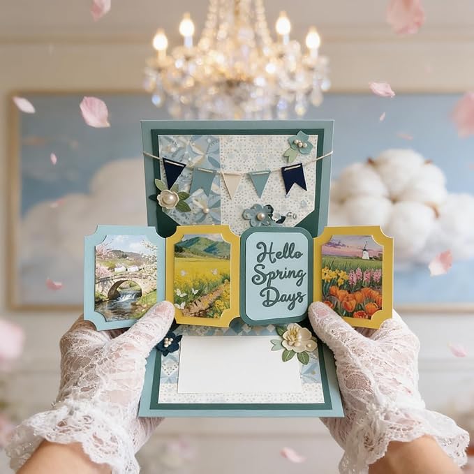 UNICRAFTALE 39Pcs Folding Greeting Card Cutting Dies for Card Making
