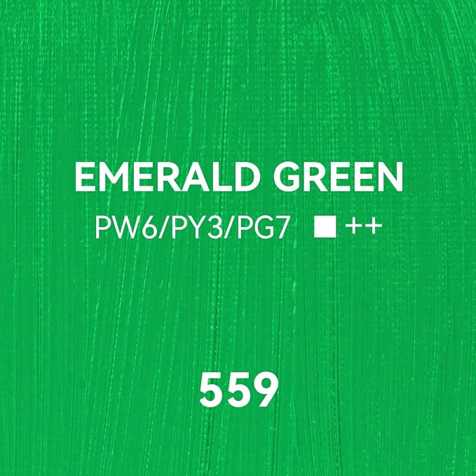 PHOENIX Emerald Green Oil Paint - Studio Oil Paint Single Large Tube - 170ml / 5.75 Fl oz. Emerald Green 559