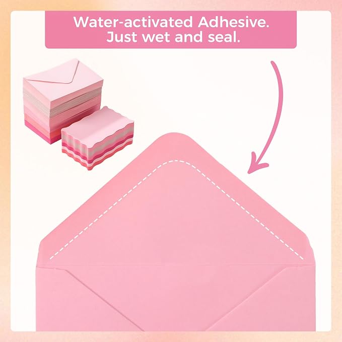 120 Pack Mini Envelopes with Cards, Small Envelopes & Blank Note Cards