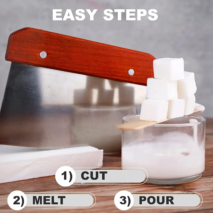 Primal Elements White Soap Base - Moisturizing Melt and Pour Glycerin Soap Base for Crafting and Soap Making, Easy to Cut, Unscented - 2 Pound