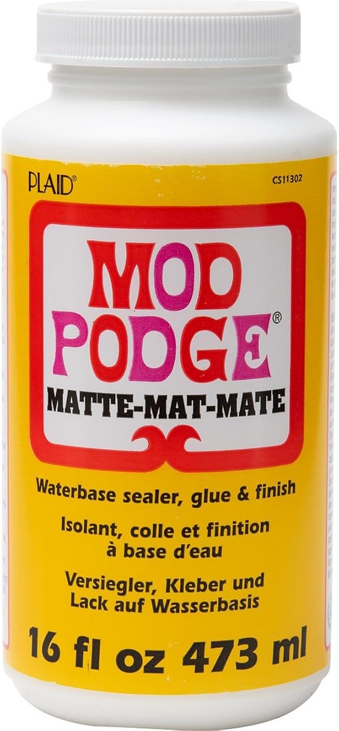 Mod Podge Waterbase Sealer, Glue and Finish (16-Ounce), CS11302 Matte Finish, 1 Pack