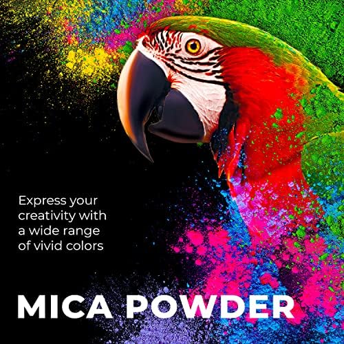 Mica Powder for Resin Coloring - 24 Colors Jars Pigment Powder for Nails