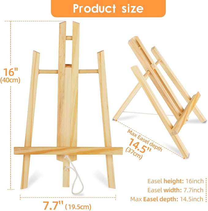 6 Pack16 x7.7 Wooden Easel,Easel Stand for Painting
