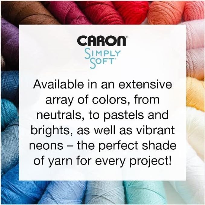 Caron Simply Soft Party Acrylic Yarn for Crocheting Soft, Fuchsia, 3-Pack