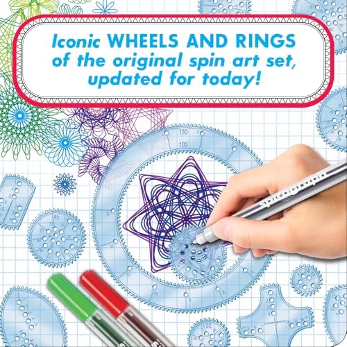 Spirograph — Deluxe Set — Spiral Art Drawing Kit — The Classic Way to Make Countless Amazing Designs — For Kids Ages 8+