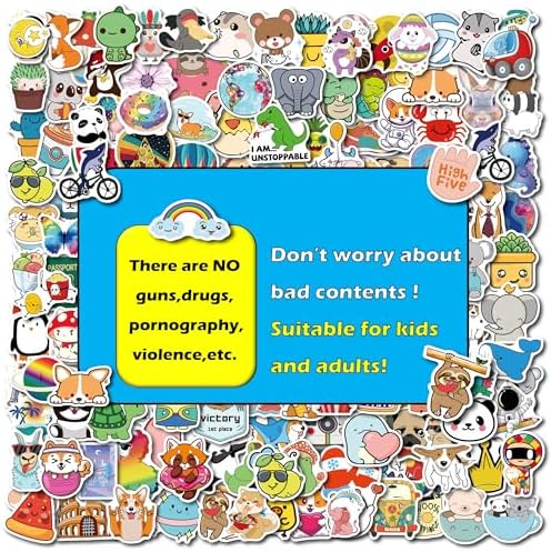 200PCS Waterproof Vinyl Stickers for Kids | Cute Stickers for Water bottle, Back to School Supplies Classroom Decor, Teacher Supplies & Classroom Must Haves
