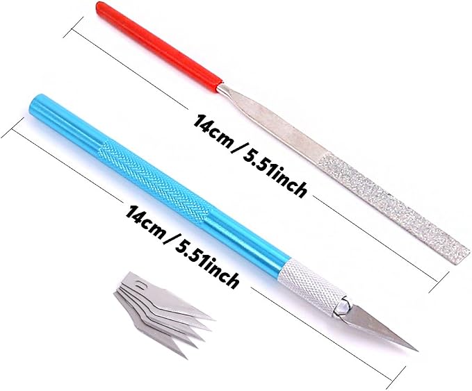 9Pcs Model Tools Kit Hobby Building Tools Craft Set for Basic Model Building, Repairing and Fixing