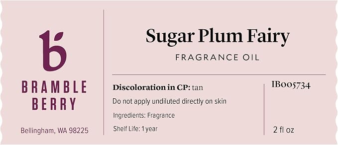 Bramble Berry Sugar Plum Fairy Fragrance Oil 2 oz | Sweet Fruity Holiday Scent for Soap Making, Candles, Lotion, Bath Bombs & Perfume | Skin Safe, Vegan, Paraben & Phthalate Free