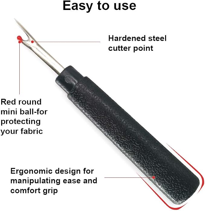 2PCS Seam Rippers, Sharp Sewing Seam Thread Remover Stitch Unpicker with Ergonomic Handles for Needle Work Patterns and Sewing Clothes