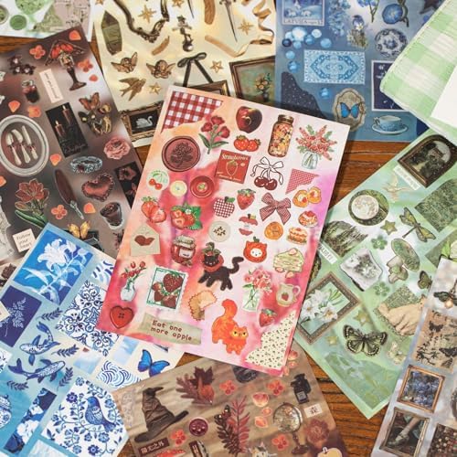 Japanese Sticker Book 990+Pcs dreamcore Stickers Kawaii Manga Style Stickers Aesthetic DIY Scrapbooking Notebook Decorate Planner